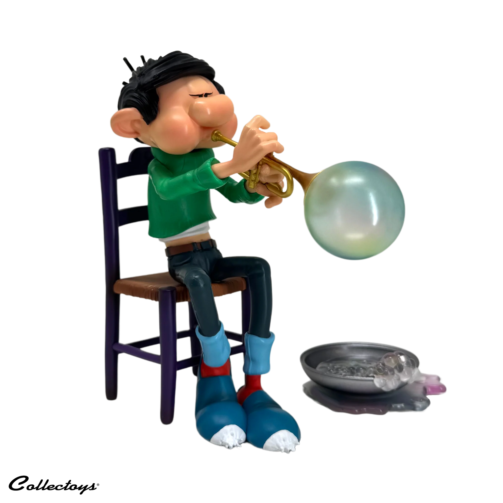 Figurine Gaston - Trompette à Bulles Plastoy