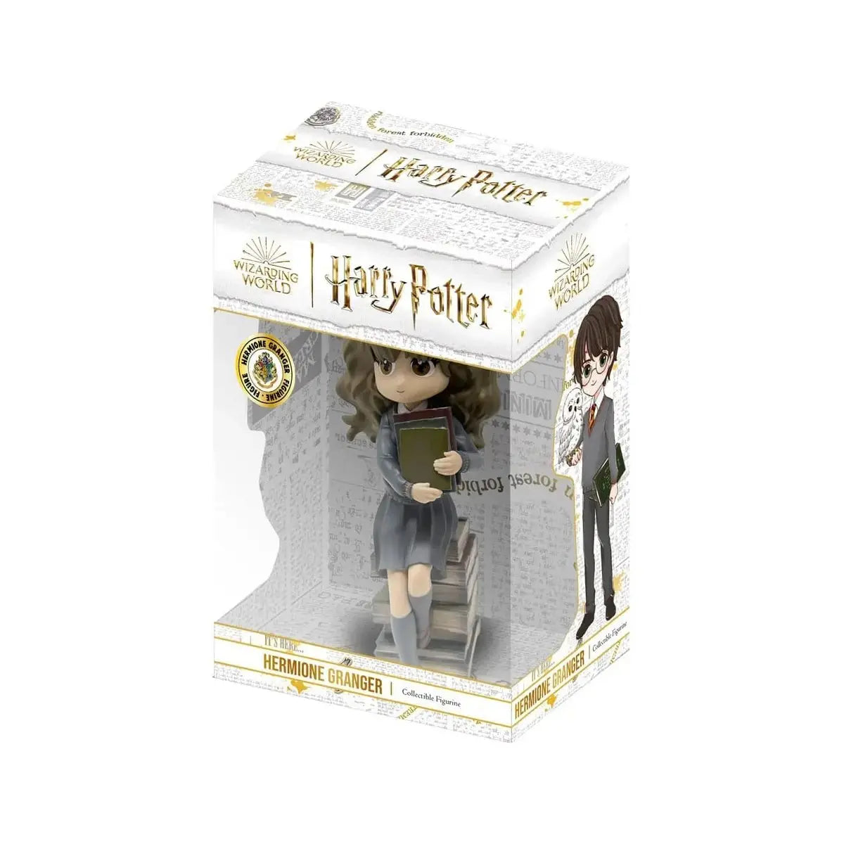 FIGURINE HARRY POTTER HERMIONE GRANGER SUR UNE PILE DE LIVRES - La Case Au Tresor