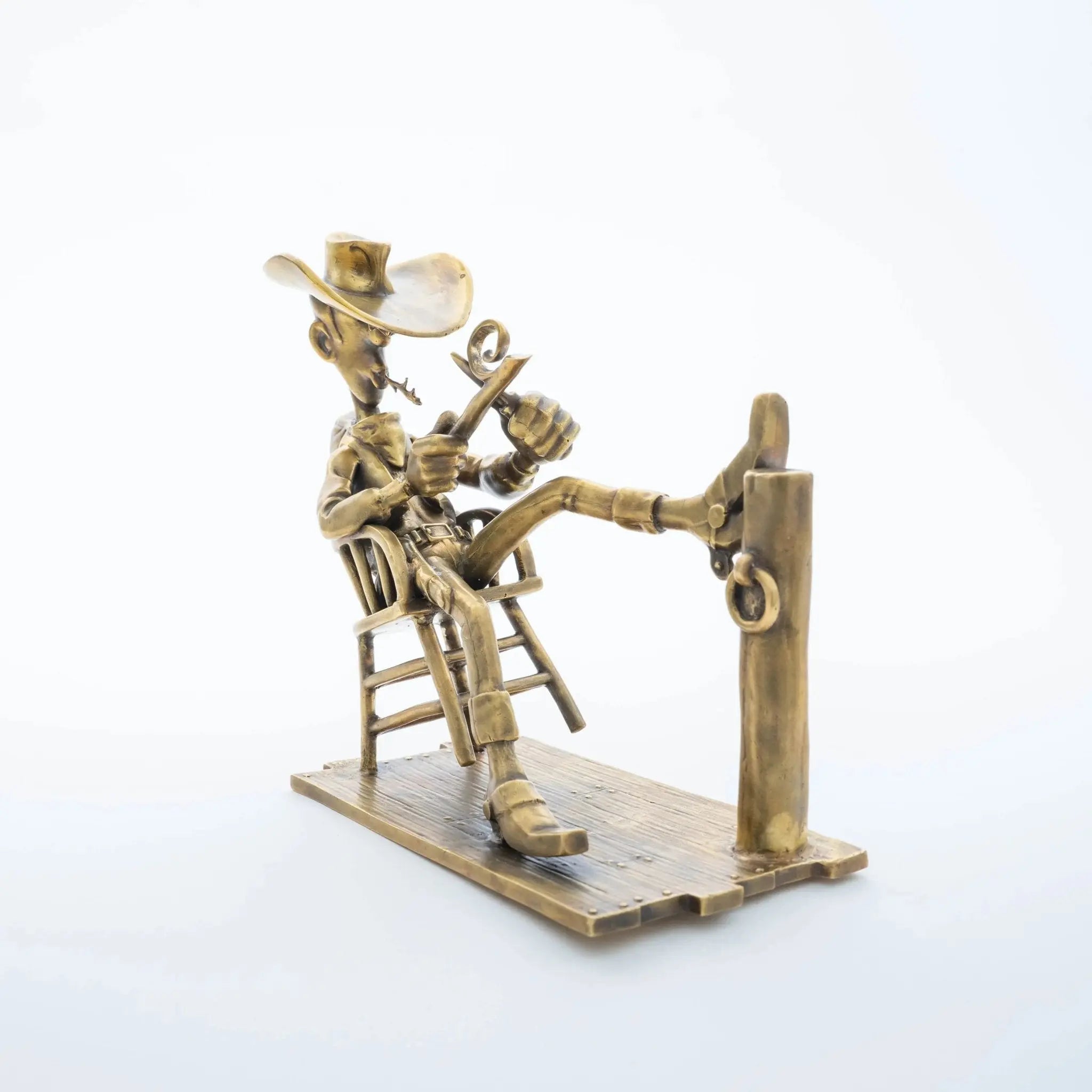 FIGURINE LUCKY LUKE BRONZE PIXI - La Case Au Tresor