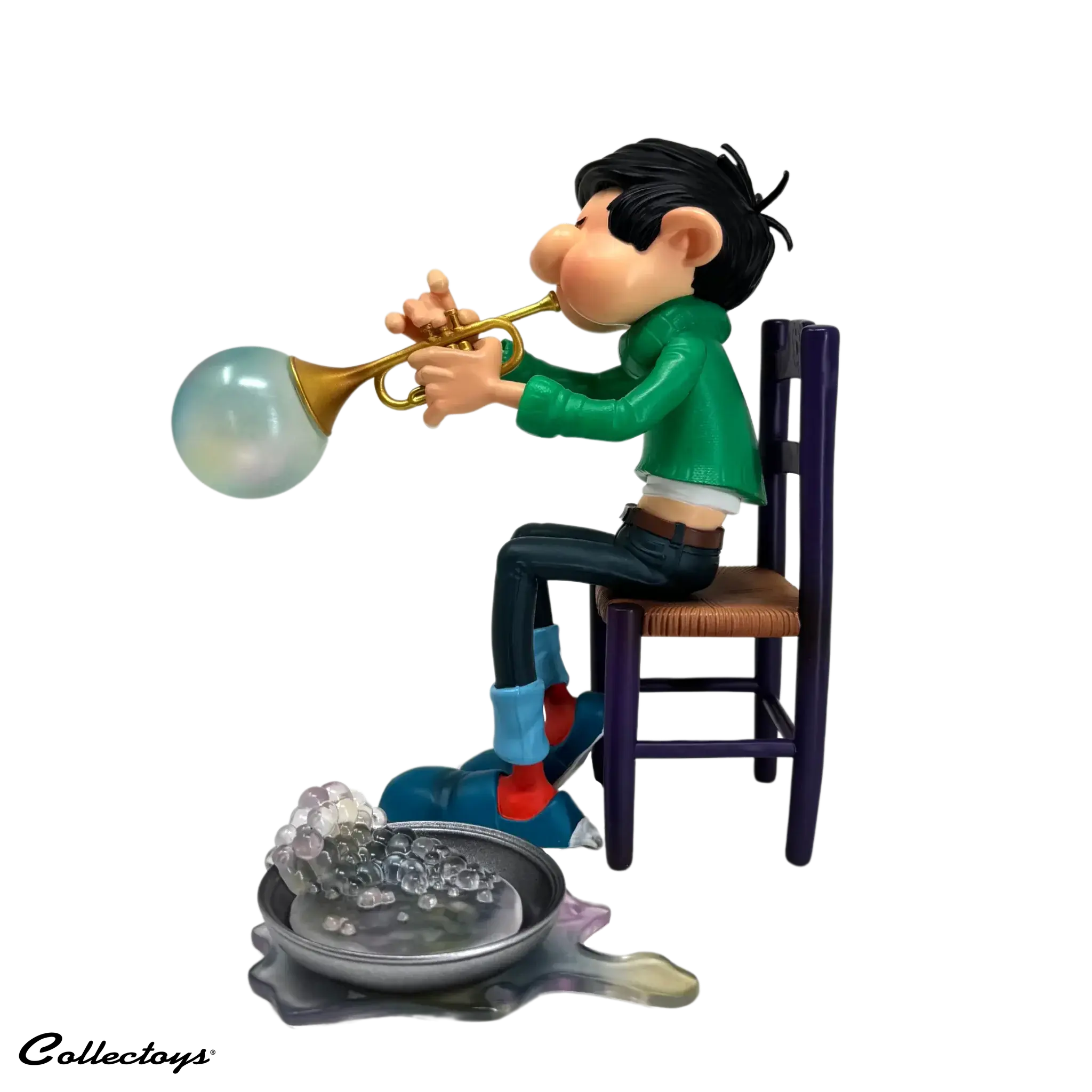 Figurine Gaston - Trompette à Bulles - La Case Au Tresor