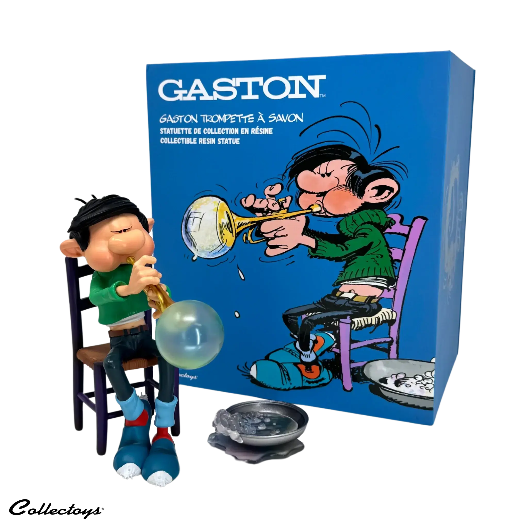 Figurine Gaston - Trompette à Bulles - La Case Au Tresor