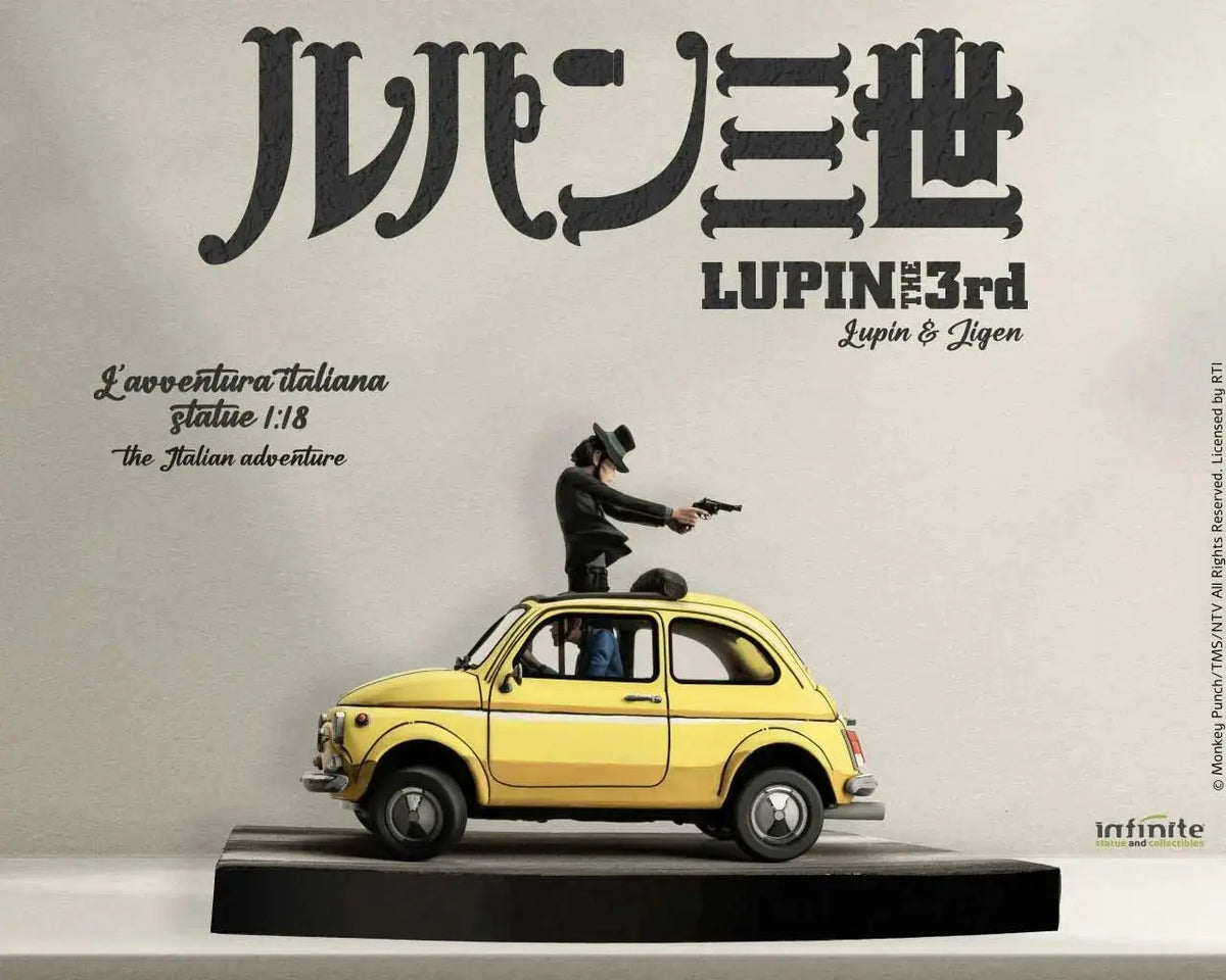 Lupin III Fiat 500, statue Infinite Statue 1/18, vue 2