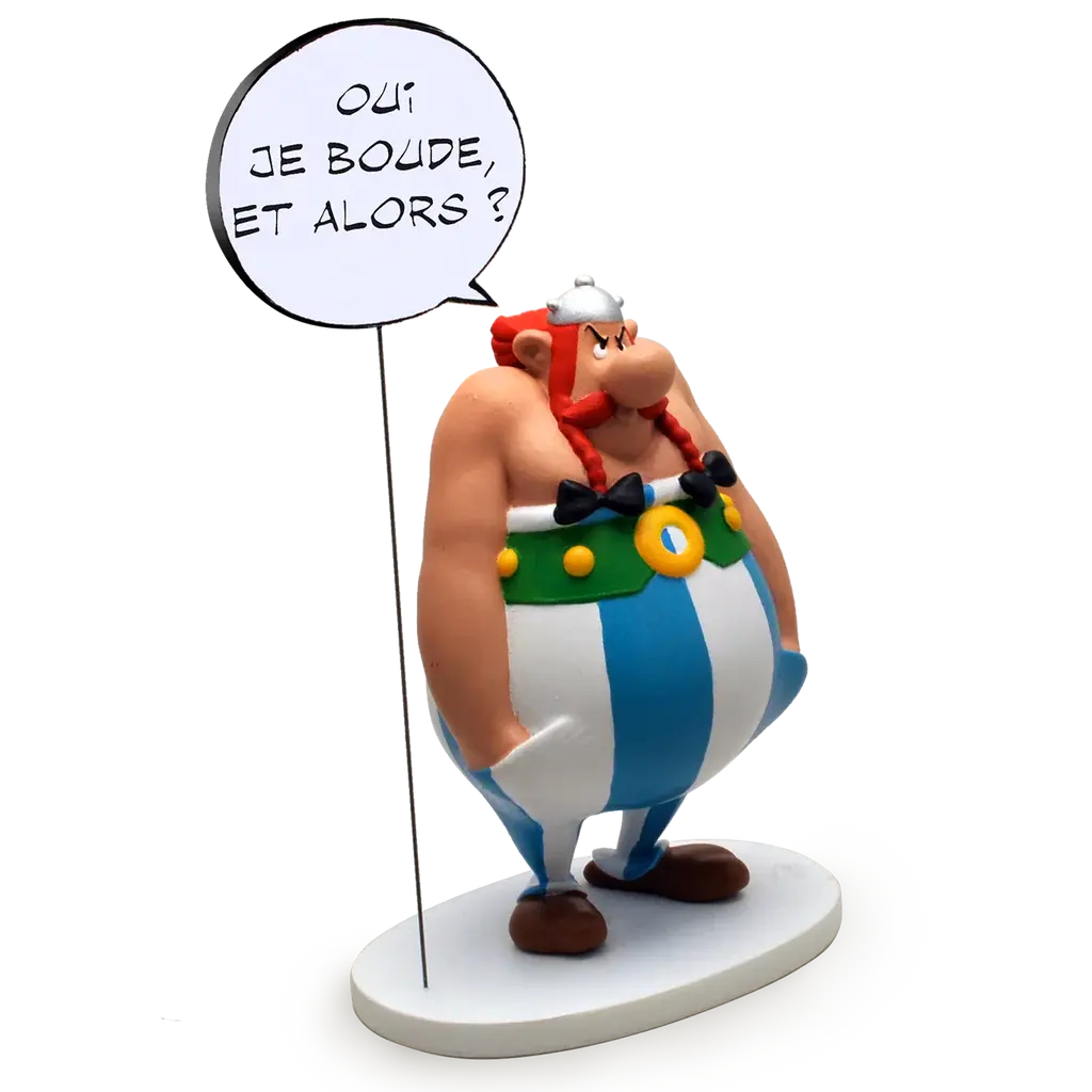FIGURINE OBÉLIX - BULLES JE BOUDE Plastoy