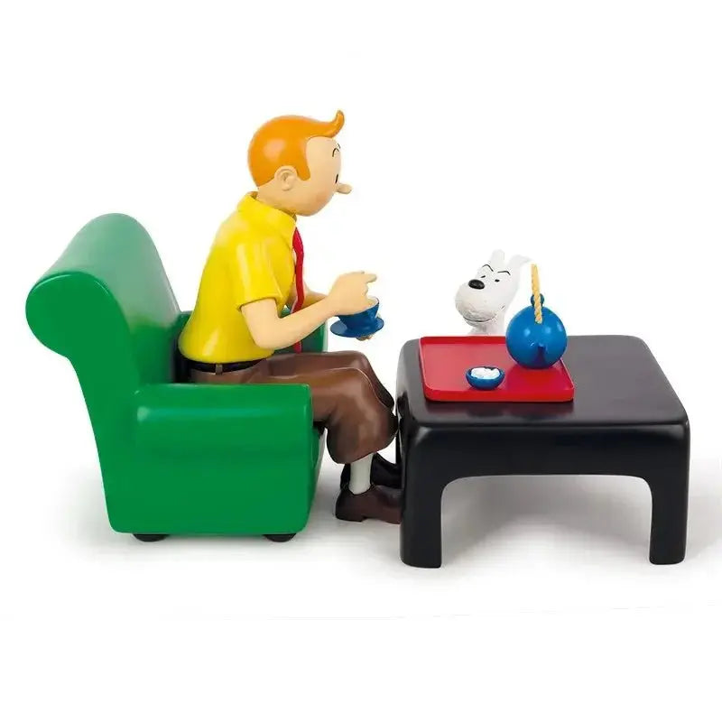 TINTIN PRENANT LE THÉ - La Case Au Tresor