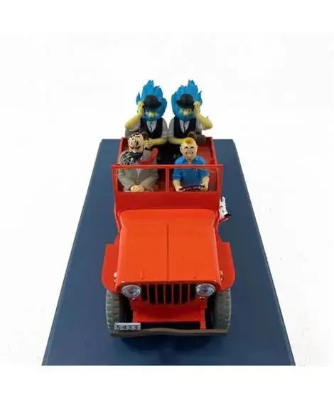 VEHICULE TINTIN LA JEEP DU DESERT 1/24 - AU PAYS DE L'OR NOIR - La Case Au Tresor