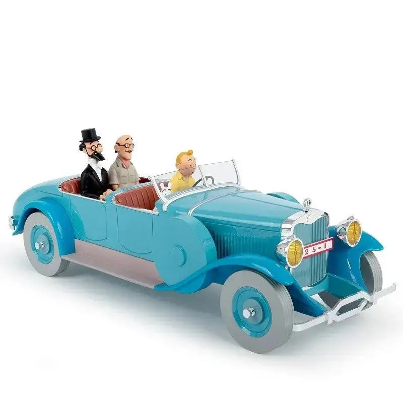 VOITURE TINTIN 1/12e - LA TORPEDO DU DOCTEUR FINNEY - LES CIGARES DU PHARAON - La Case Au Tresor