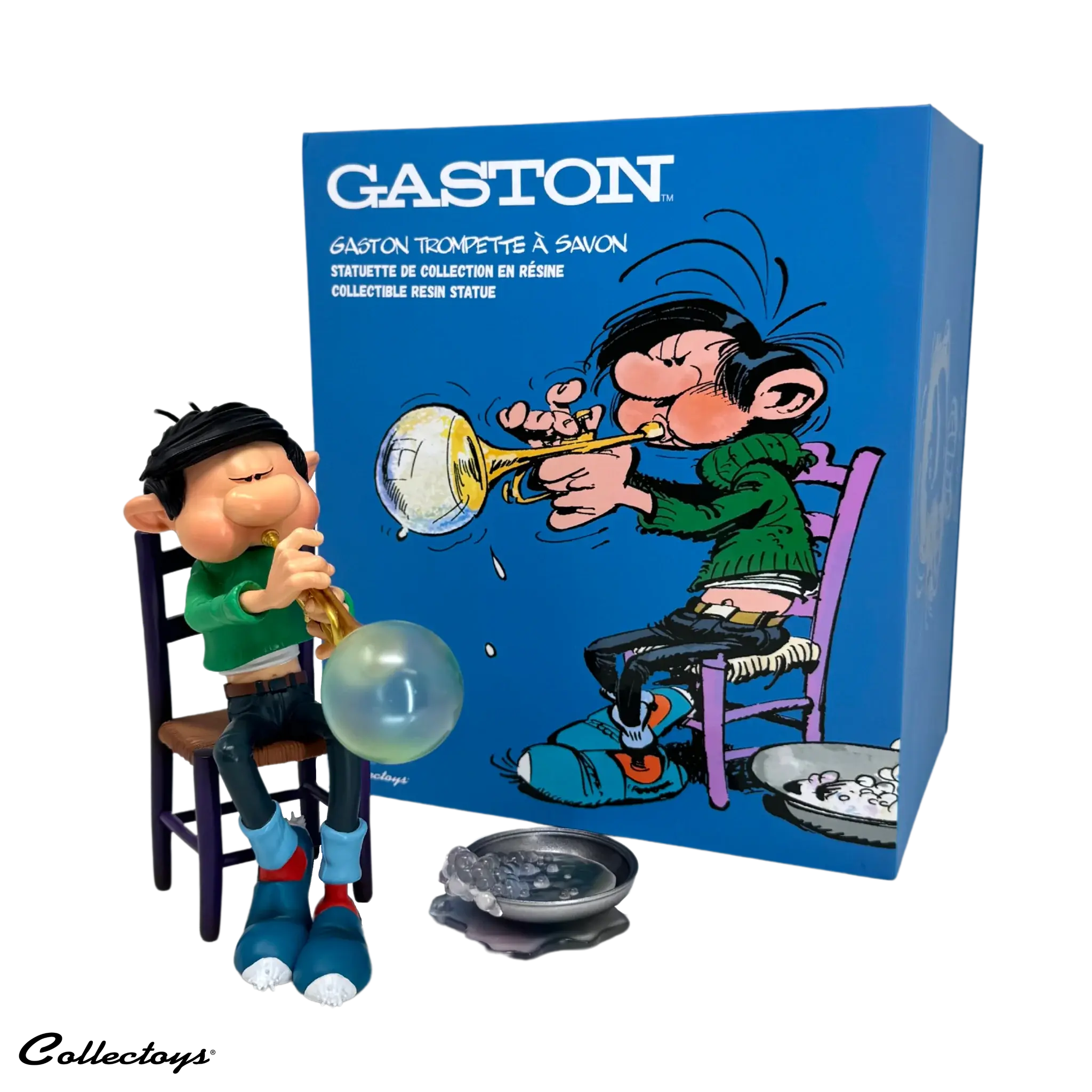 Figurine Gaston - Trompette à Bulles - La Case Au Tresor