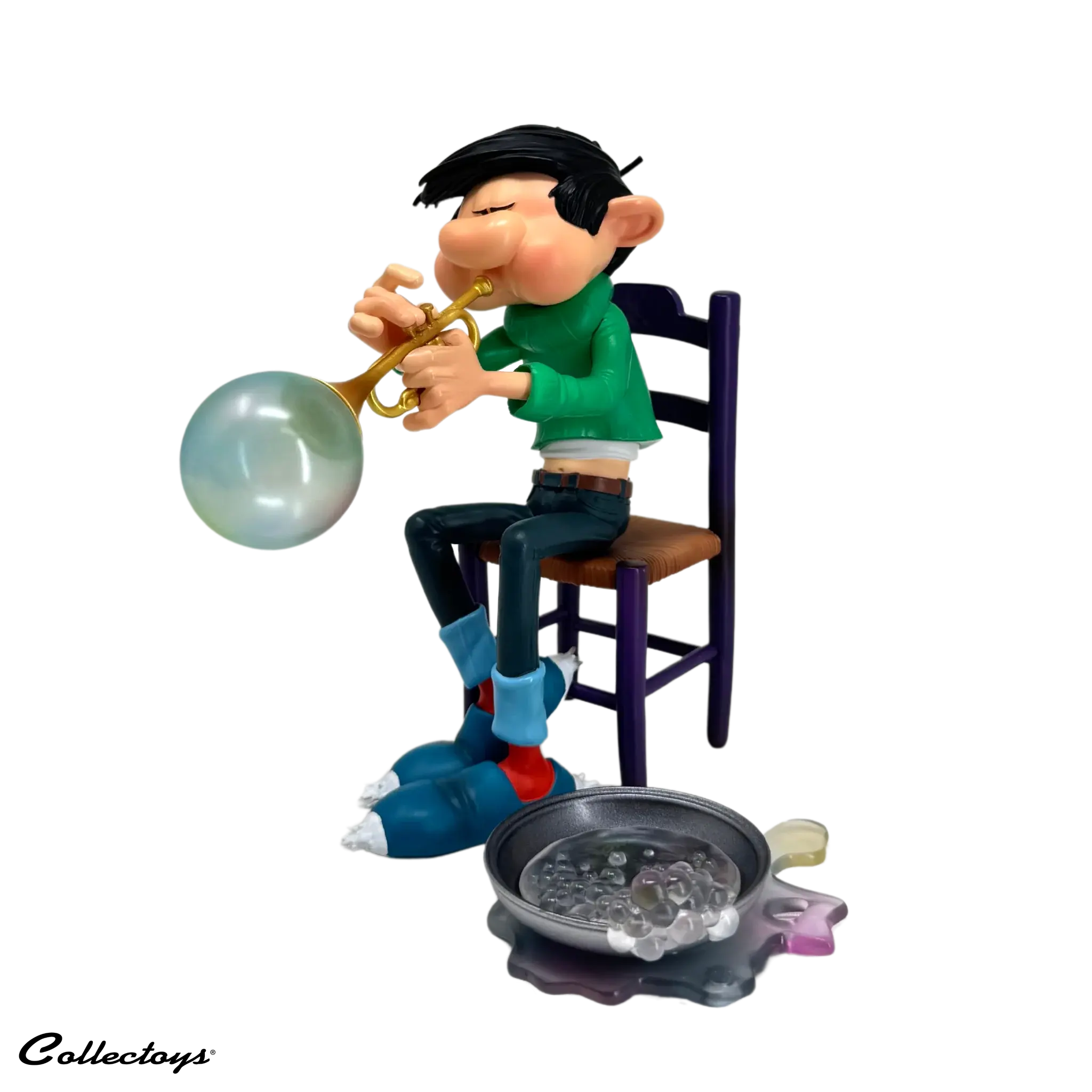 Figurine Gaston - Trompette à Bulles - La Case Au Tresor