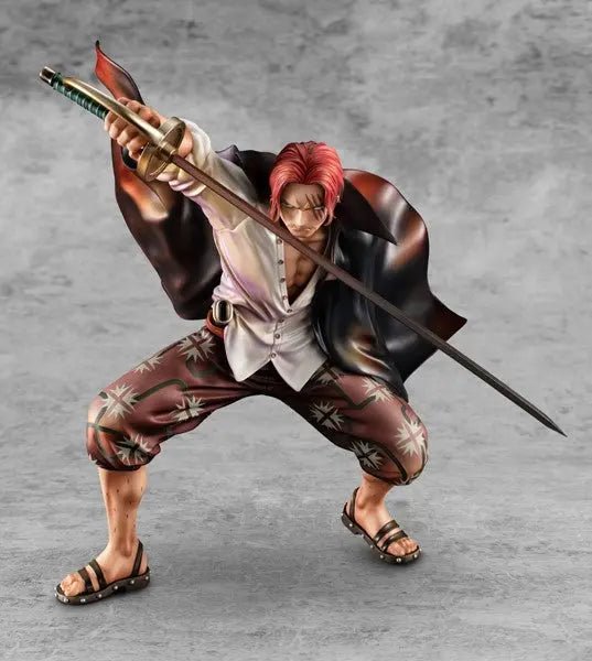 FIGURINE ONE PIECE: P.O.P RED HAIRED SHANKS STATUE - La Case Au Tresor