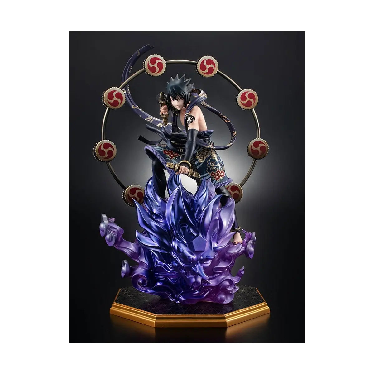 FIGURINE NARUTO SHIPPUDEN: PVC PRECIOUS G.E.M. SERIES SASUKE UCHIHA THUNDER GOD Megahouse
