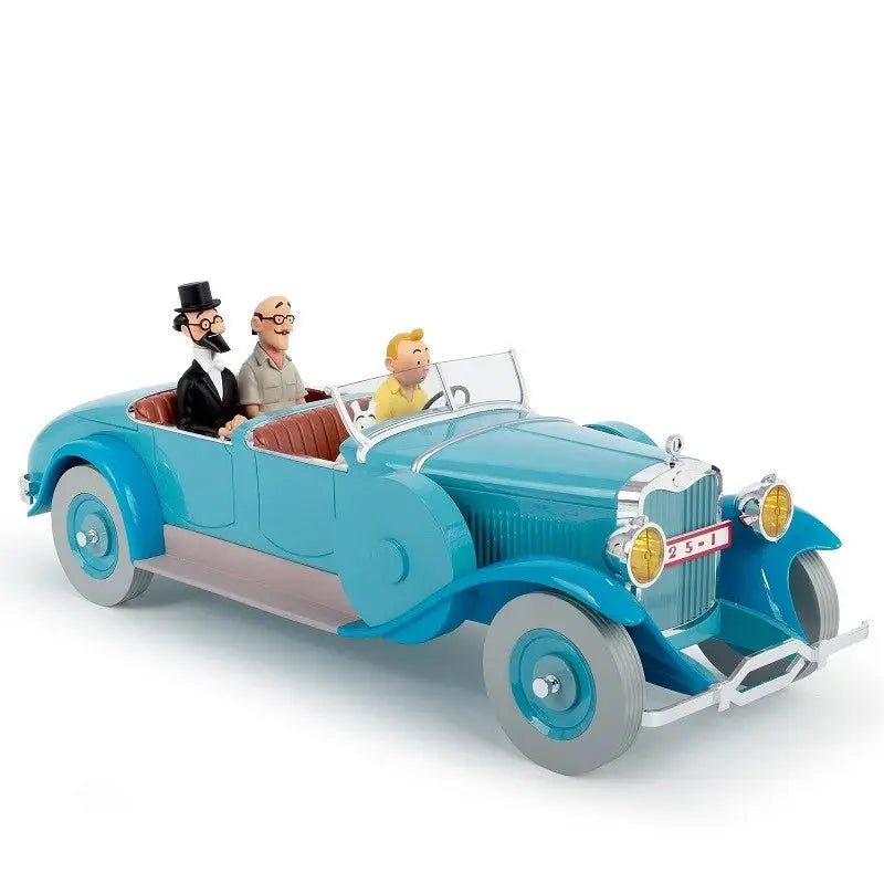 VOITURE TINTIN 1/12e - LA TORPEDO DU DOCTEUR FINNEY - LES CIGARES DU PHARAON - La Case Au Tresor