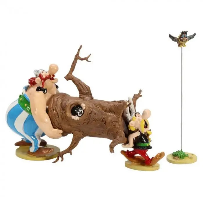FIGURINE ASTÉRIX, OBÉLIX ET PLUTOQUPRÉVUS... DANS LE TRONC - PIXI - La Case Au Tresor