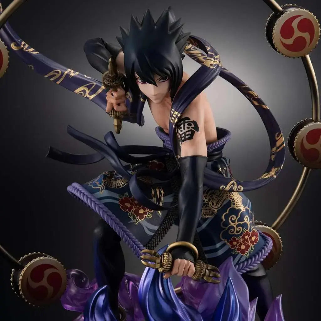 FIGURINE NARUTO SHIPPUDEN: PVC PRECIOUS G.E.M. SERIES SASUKE UCHIHA THUNDER GOD - La Case Au Tresor