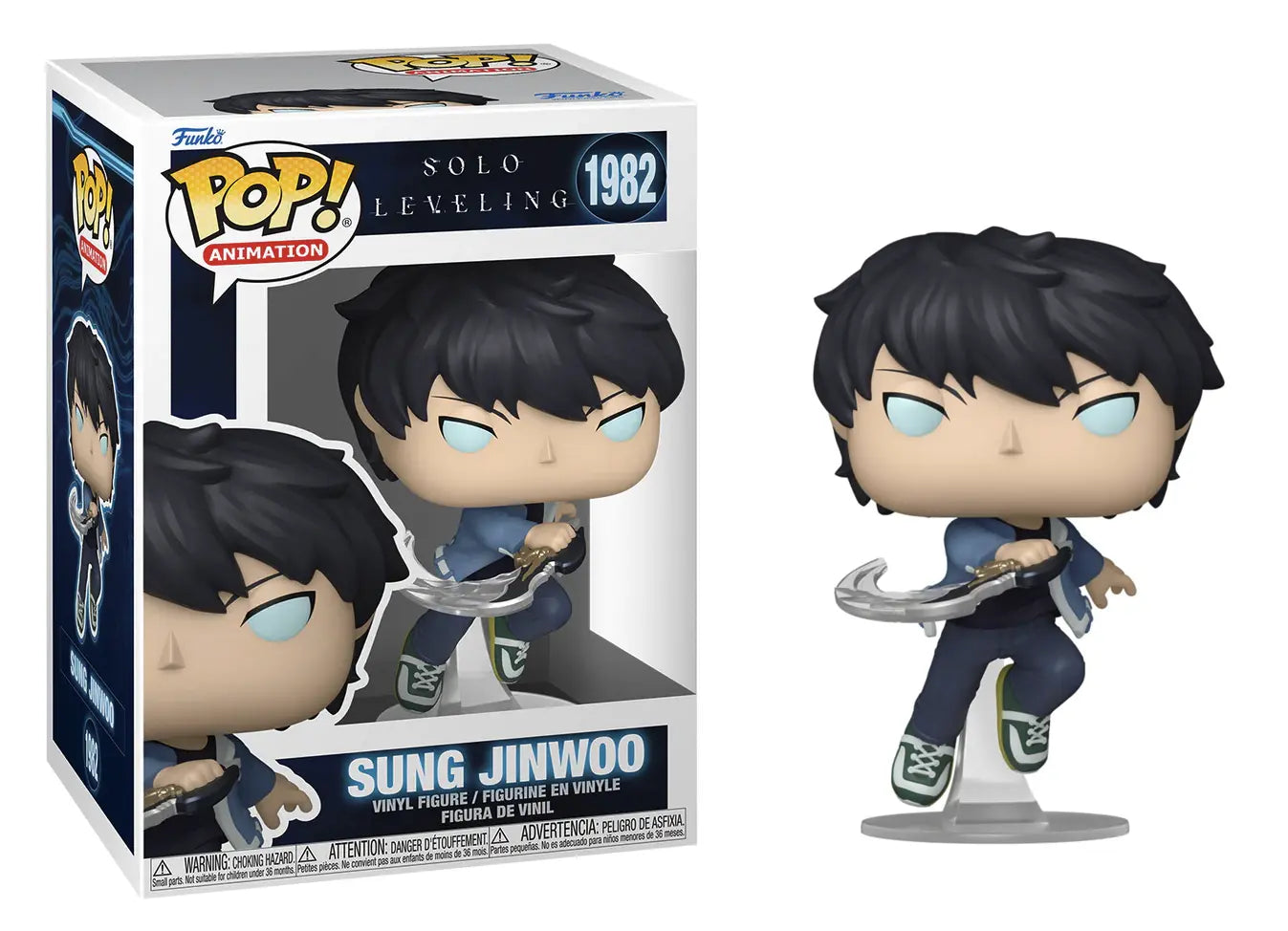 FIGURINE POP - SOLO LEVELING - Sung Jinwoo avec Chase FUNKO