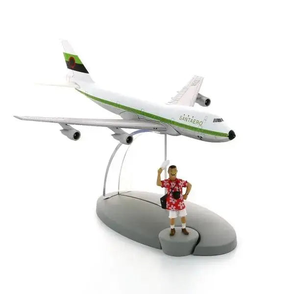 FIGURINE TINTIN: AVION COMPAGNIE SANTAERO - La Case Au Tresor