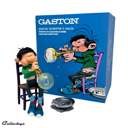 Figurine Gaston - Trompette à Bulles - La Case Au Tresor