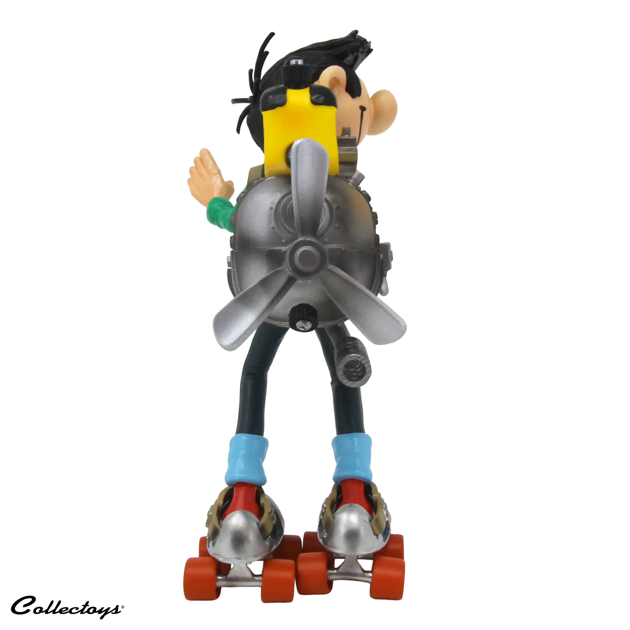 Figurine Les Inventions de Gaston Lagaffe, Moteur sur patins à roulettes Plastoy