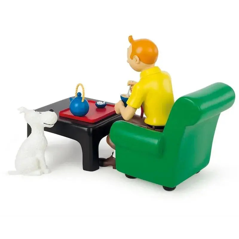 TINTIN PRENANT LE THÉ - La Case Au Tresor