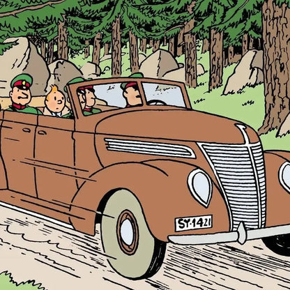 Tintin Le Sceptre d'Ottokar - La Décapotable de l'embuscade - La Case Au Tresor