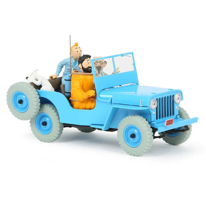 VEHICULE TINTIN - JEEP BLEUE 1/24e 04 - OBJECTIF LUNE - La Case Au Tresor