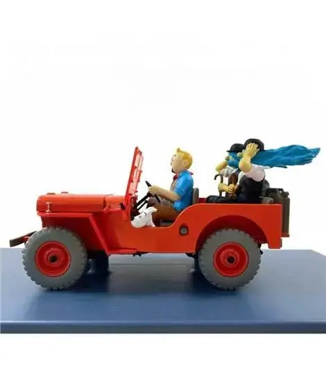 VEHICULE TINTIN LA JEEP DU DESERT 1/24 - AU PAYS DE L'OR NOIR - La Case Au Tresor