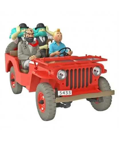 VEHICULE TINTIN LA JEEP DU DESERT 1/24 - AU PAYS DE L'OR NOIR - La Case Au Tresor