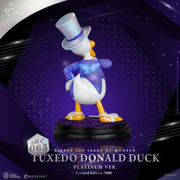 FIGURINE DISNEY: MASTER CRAFT TUXEDO DONALD DUCK VERSION PLATINE