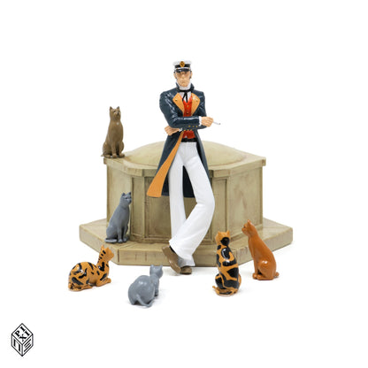 Figurine Corto Maltese et les chats - Fable de venise - La Case Au Tresor