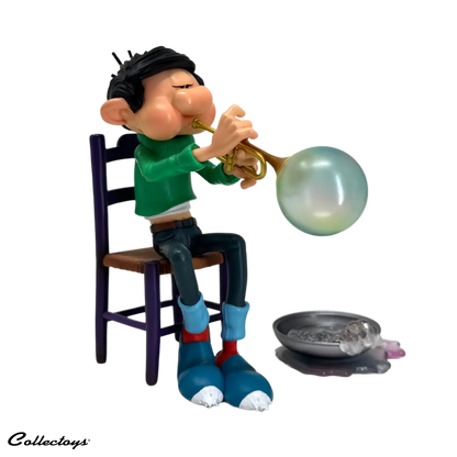 Figurine Gaston - Trompette à Bulles - La Case Au Tresor