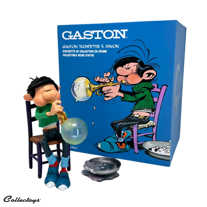 Figurine Gaston - Trompette à Bulles - La Case Au Tresor