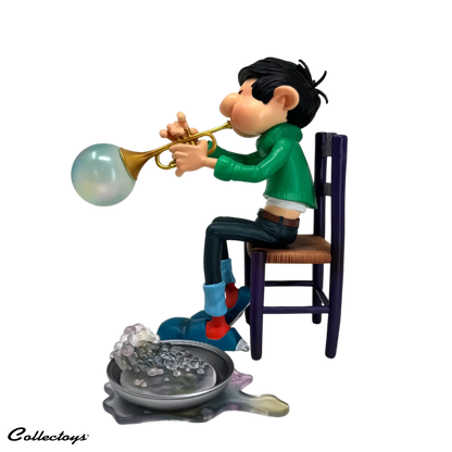 Figurine Gaston - Trompette à Bulles - La Case Au Tresor