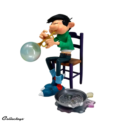 Figurine Gaston - Trompette à Bulles - La Case Au Tresor