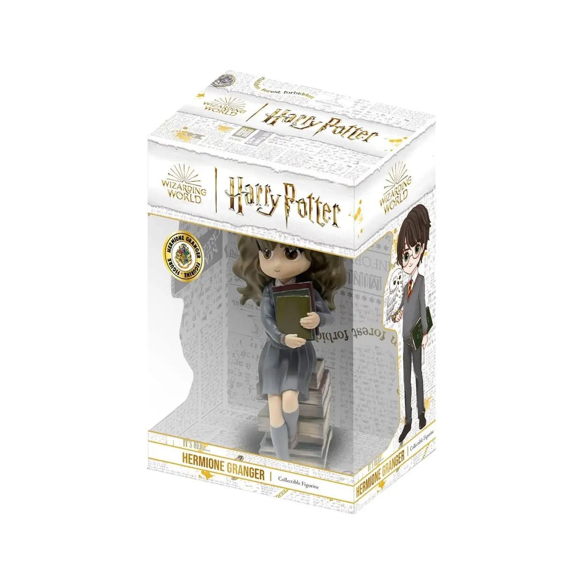 FIGURINE HARRY POTTER HERMIONE GRANGER SUR UNE PILE DE LIVRES - La Case Au Tresor