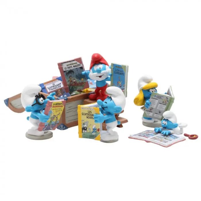 FIGURINE LE COFFRE À BD DES SCHTROUMPFS - La Case Au Tresor