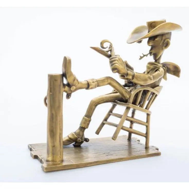 FIGURINE LUCKY LUKE BRONZE PIXI - La Case Au Tresor