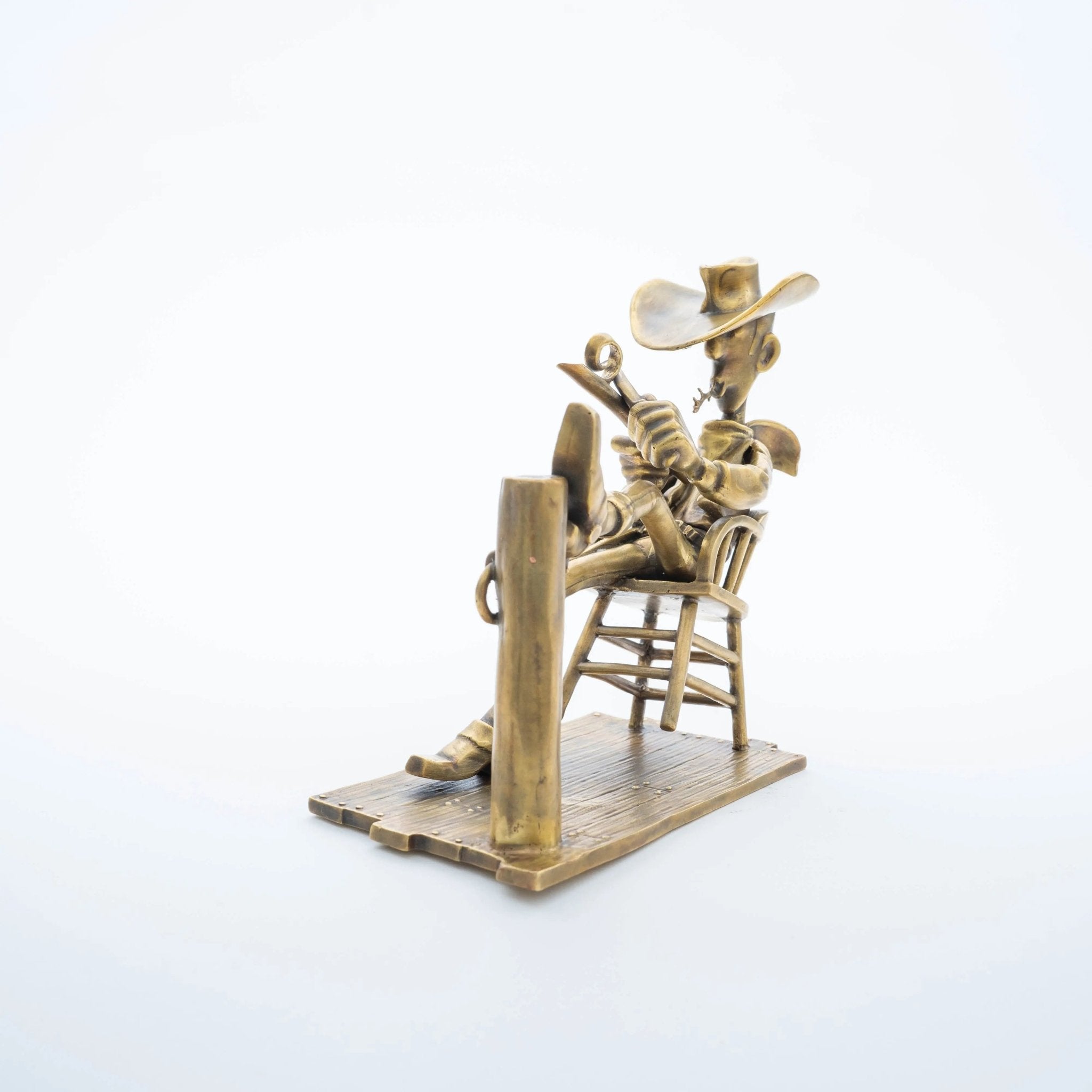 FIGURINE LUCKY LUKE BRONZE PIXI - La Case Au Tresor