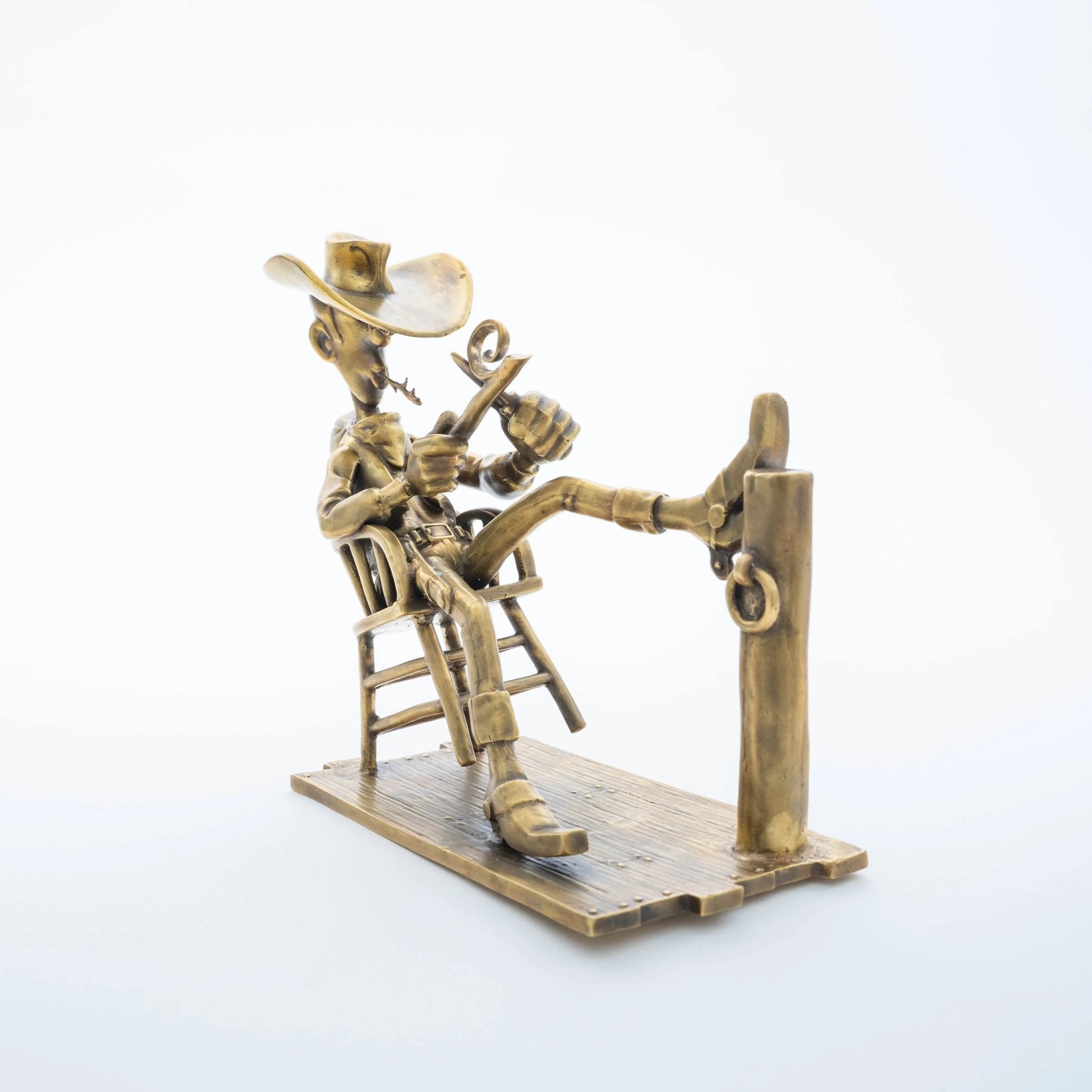 FIGURINE LUCKY LUKE BRONZE PIXI - La Case Au Tresor