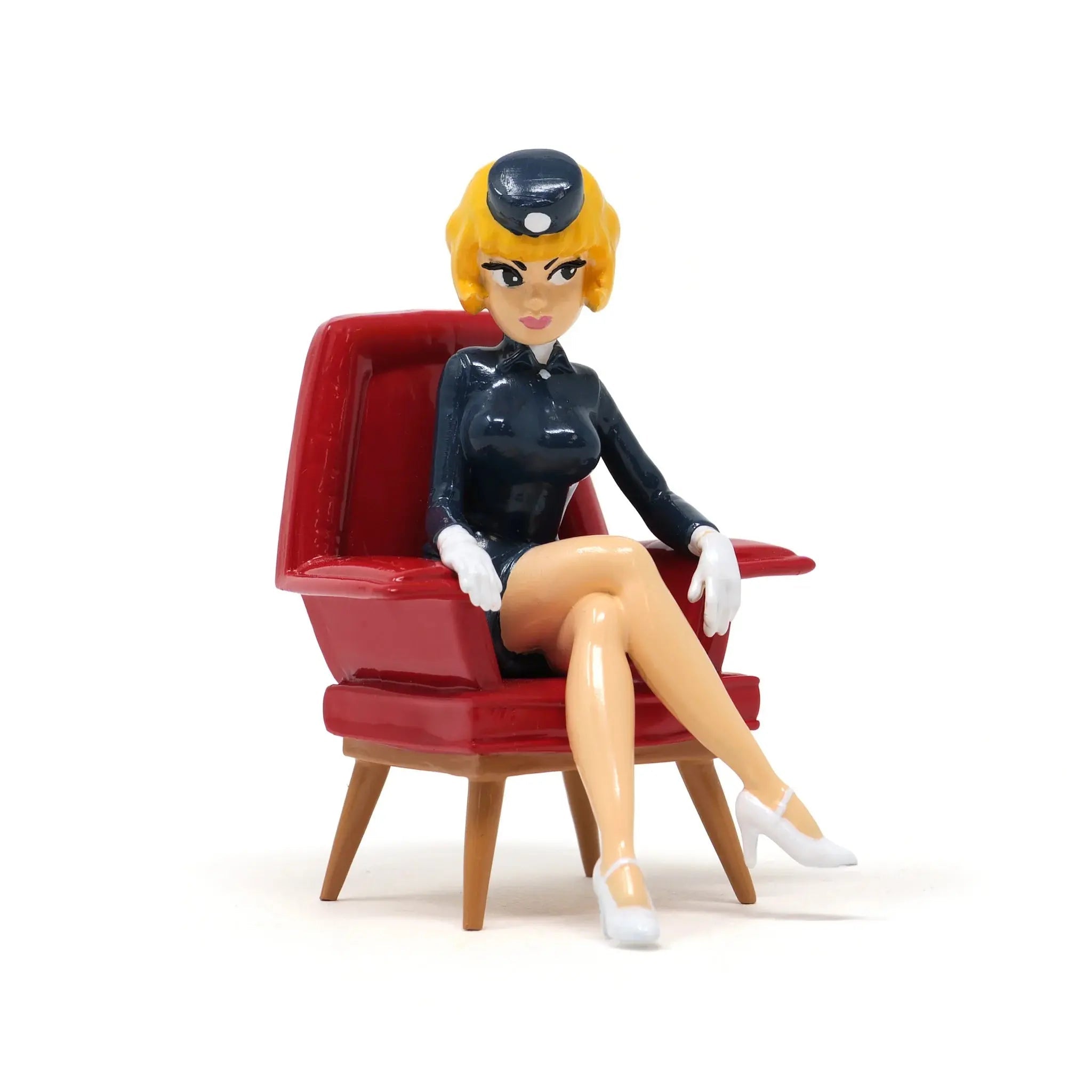 Figurine Pixi Natacha au fauteuil rouge – Édition limitée 300 ex. | Walthéry - La Case Au Tresor