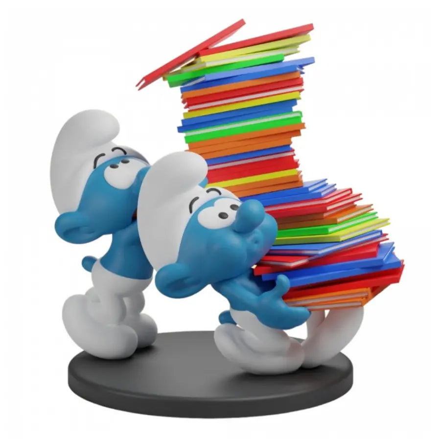 FIGURINE SCHTROUMPFS: PILE DE LIVRES - La Case Au Tresor