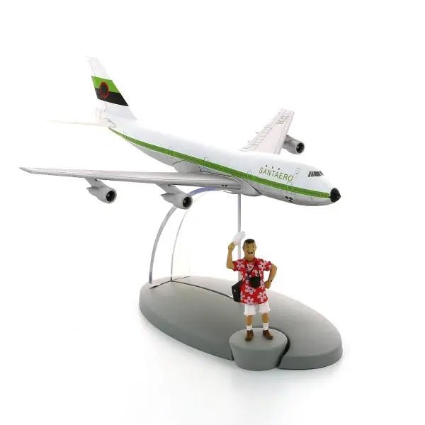 FIGURINE TINTIN: AVION COMPAGNIE SANTAERO - La Case Au Tresor