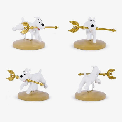 FIGURINE TINTIN - MILOU AVEC LE SCEPTRE - LE SCEPTRE D'OTTOKAR - La Case Au Tresor