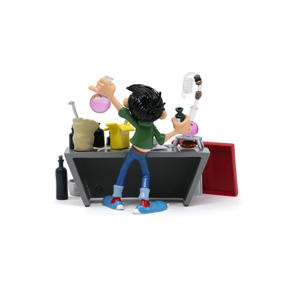 Figurine Pixi Gaston Petit Chimiste "La chimie c'est l'avenir" - vue arrière