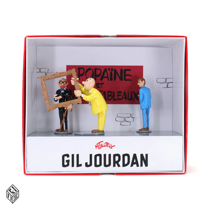 Gil Jourdan Popaïne et vieux tableaux, figurine Pixi