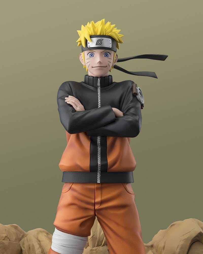 Naruto Uzumaki devant le Rocher des Hokage et la balustrade, diorama Figuarts ZERO Bandai Tamashii Nations