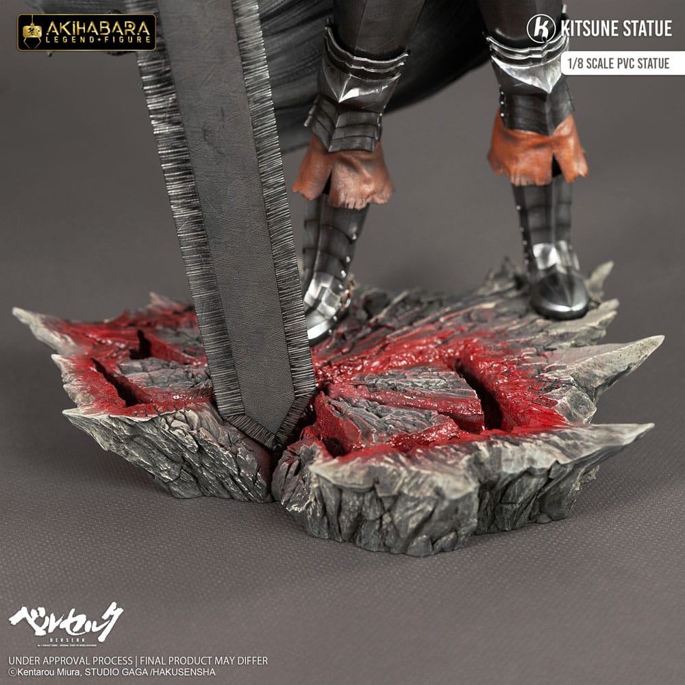 Boîte à fenêtre de la statuette Guts Berserk 1/8 de Kitsune Statue