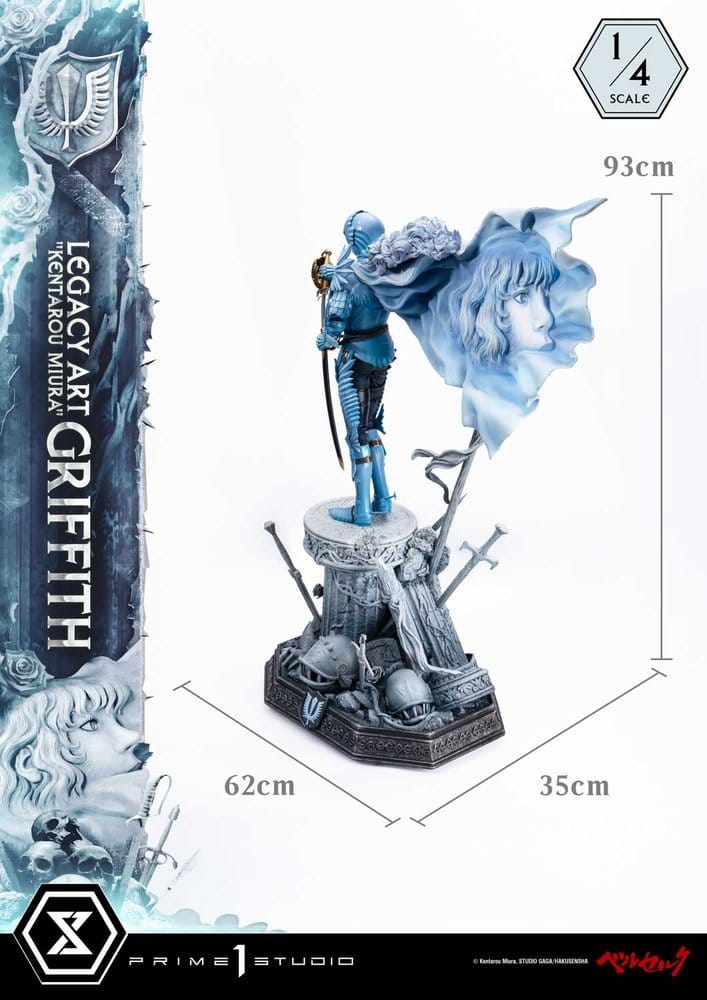 Griffith Berserk, statuette Legacy Art Kentarou Miura de Prime 1 Studio, présentation du produit